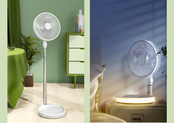 9 Inch Portable Foldable Fan 10000mAh Battery Folding Table Fan With Led Light