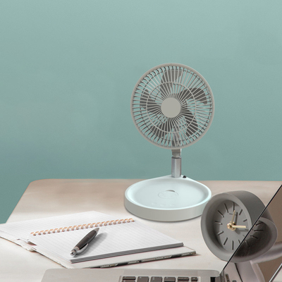 Customized USB Telescopic Fan Portable Mute Timing LED Light Desktop Rechargeable Fan