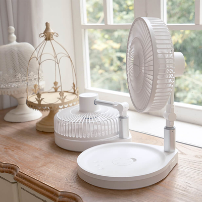 Customized USB Rechargeable Stand Fan Remote Control Adjustable Retractable Mute Timing